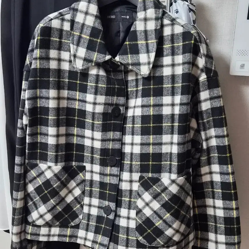 [BUNJANG] Mixxo Check Short Jacket / 미쏘 체크 숏 자켓 S