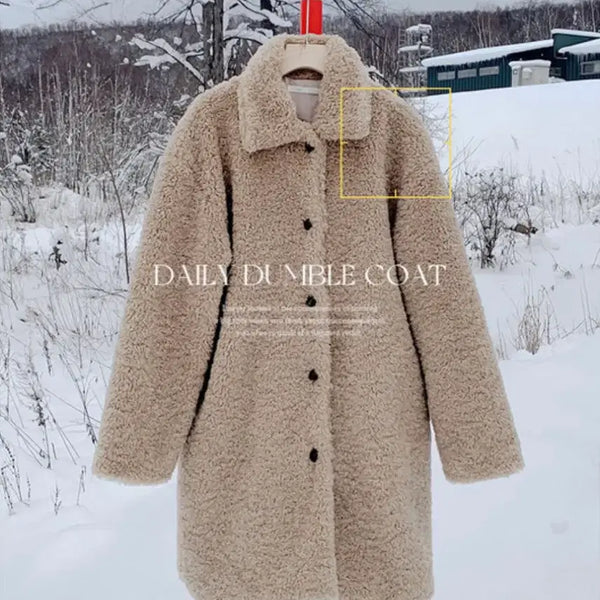 [BUNJANG] Shearling Long Fur Coat / 시어링 롱 퍼코트 (삿포로 여행 추천)