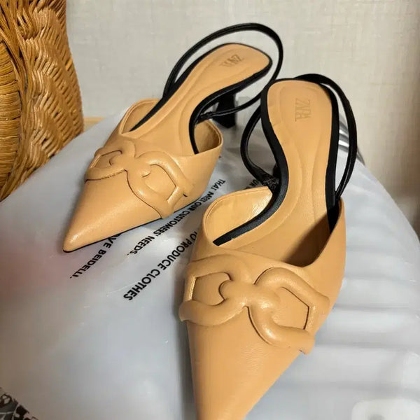 [BUNJANG] Zara Slingback Stiletto Heels / <새상품>자라 슬링백 스틸레토 힐 230
