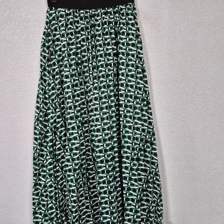 [BUNJANG] Patterned Long Skirt Green / 패턴 롱 스커트 그린 55~66
