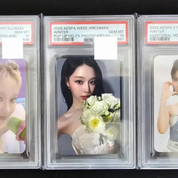[BUNJANG] aespa Winter PSA 10 Consecutive Number Photocard Bundle Set / 택포)90.0 에스파 윈터 PSA10 3개(연속 번호)