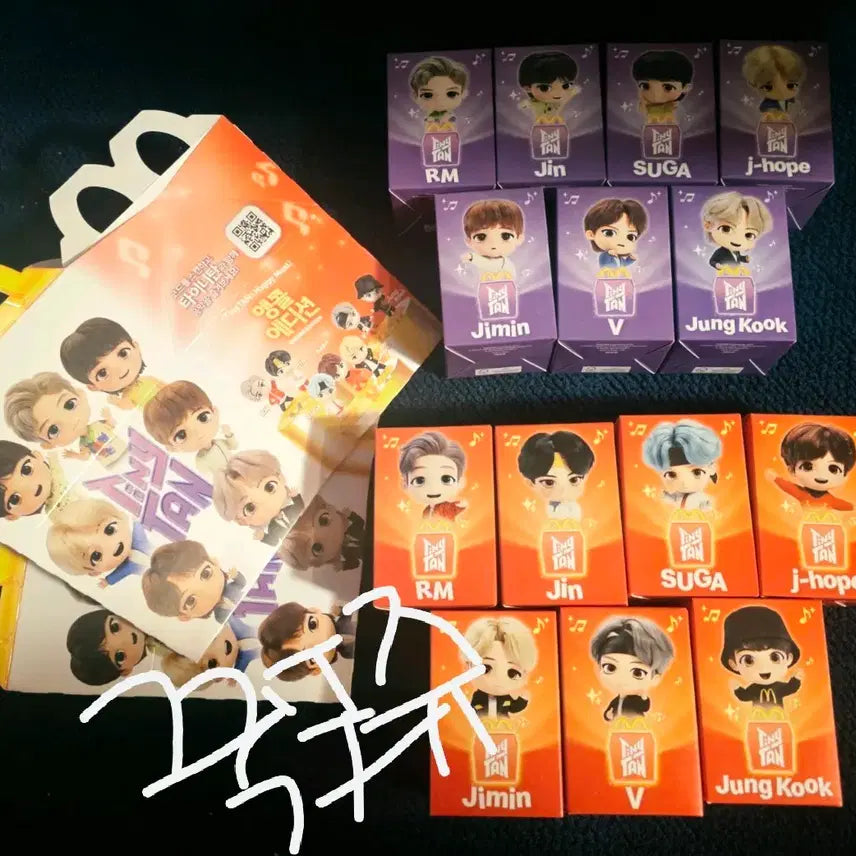 [BUNJANG] BTS McDonald's TinyTAN Figure Playback Edition Set + Encore Edition Set (Total 14 Figures Bundle) / 방탄소년단 맥도날드 타이니탄 피규어 플레이백 에디션 7종 + 앵콜에디션 7종 +박스 2개(총14개일괄)