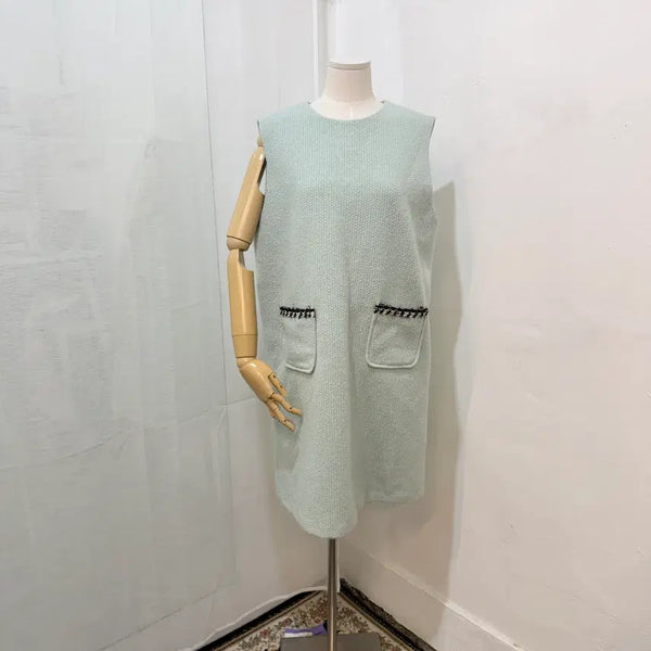 [BUNJANG] Tweed Bustier Layered Mini Dress / 뷔스티에 레이어드 트위드원피스 미니원피스 4024