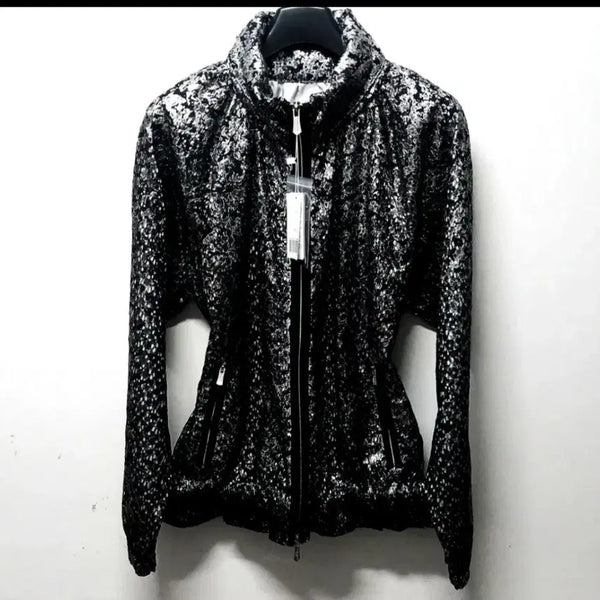 [BUNJANG] Saint Andrews Leopard Print Full Zip Functional Golf Jacket (New, Authentic) / 세인트앤드류스 기능성 골프스판 레오파드 집업자켓(정품.새상품)