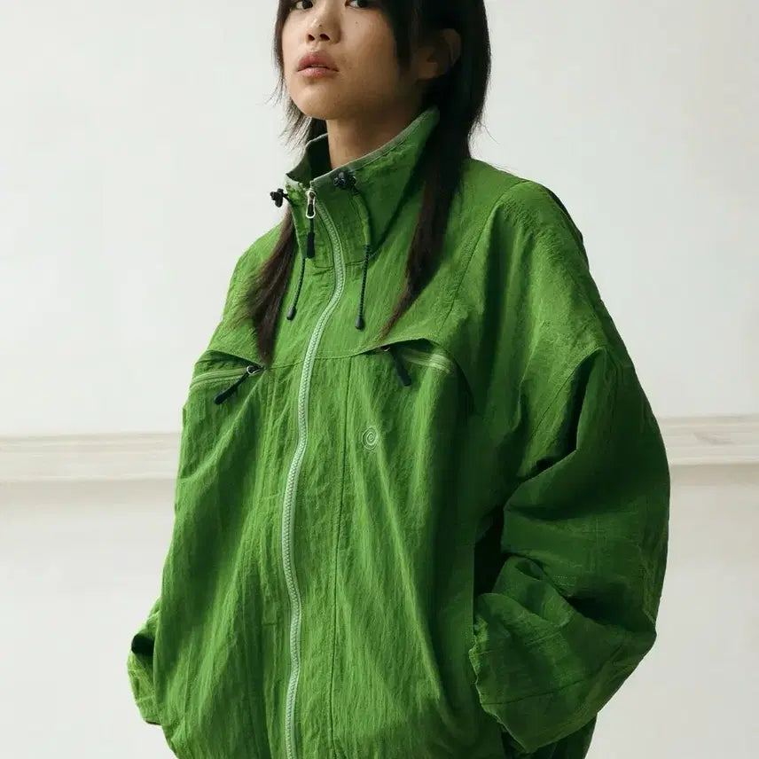 [BUNJANG] TRAVEL Nylon Tech Windbreaker Zip-Up Jacket (Size S) / TRAVEL 트래블 공용 나일론 바람막이 테크 집업 자켓 S