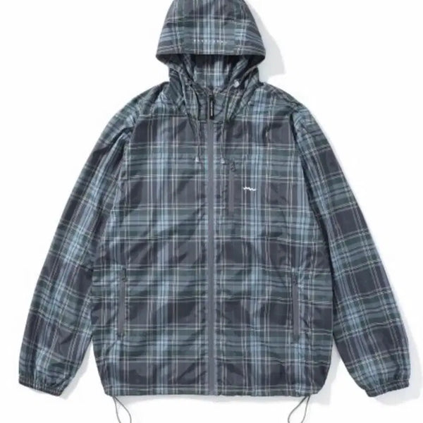 [BUNJANG] YESSEEYOU Check Windbreaker Jacket / 예스아이씨 체크 바람막이 윈드브레이커