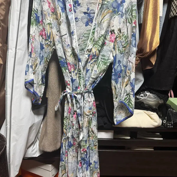 [BUNJANG] Cotton Flower Robe L / 코튼 플라워 로브 L (새상품)
