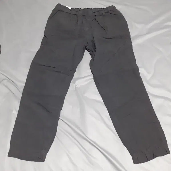 [BUNJANG] Black Linen Rayon Comfortable Long Pants / 블랙 린넨 레이온 마바지 편한바지 긴바지