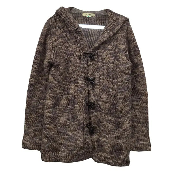 [BUNJANG] Keith Brown Wool Duffle Knit Cardigan / 키이스 브라운 울 더플 떡볶이 니트 가디건 55
