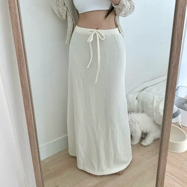 [BUNJANG] Maxi Flowy Long Skirt / 맥시 찰랑 롱스커트 새상품