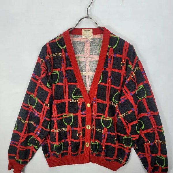 [BUNJANG] Celine Checked Pattern Cardigan / (정품)셀린느 체크 패턴 가디건