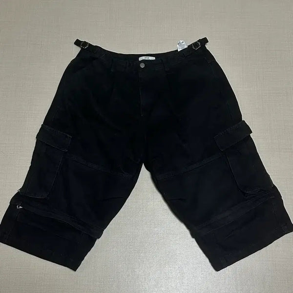 [BUNJANG] Etce Black Bermuda Cargo Pants XL / Etce 블랙 버뮤다 카고팬츠