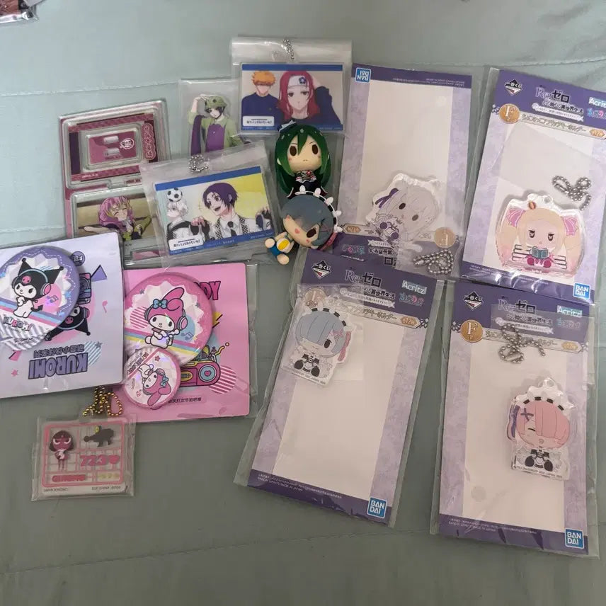 [BUNJANG] Kuji Various Anime & Character Keychains, Can Badges / 쿠지 하위상 키링 캔뱃지 판매 리제로 렘 나루토 카카시 가나디 포챠코 초코캣 이토시린 나기세이시로 레오 블루록 마이멜로디 쿠로미 모브사이코