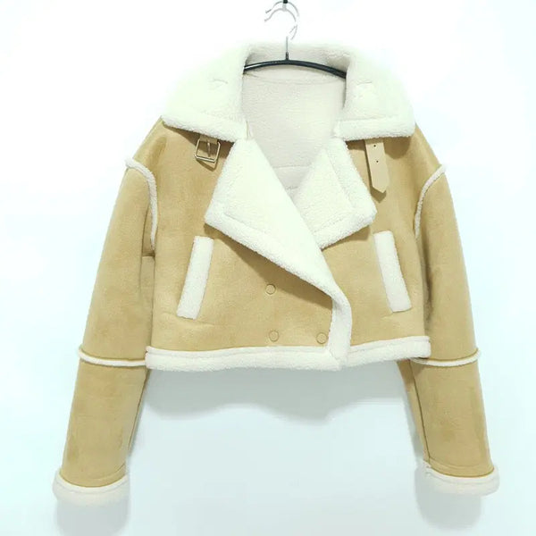 [BUNJANG] Women's Double Cropped Mustang Jacket / 여성 더블 크롭 무스탕 자켓 F_W0739
