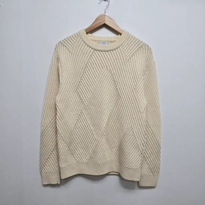 [BUNJANG] Time Homme Wool Knit Ivory / 타임옴므 울 니트