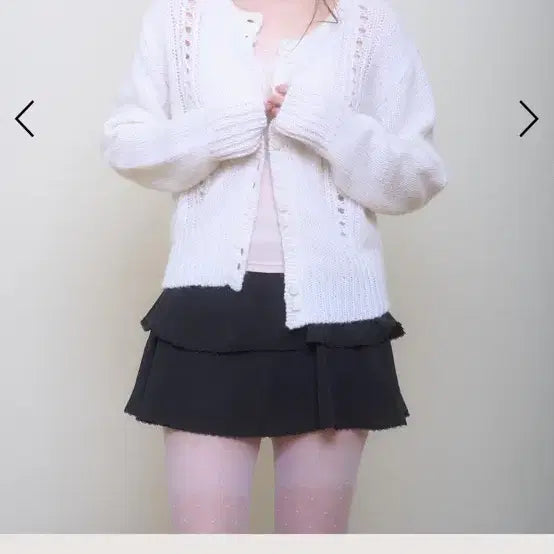 [BUNJANG] Belliar Snowflake Knit Cardigan White / 벨리아르 가디건 Snowflake cardigan 화이트
