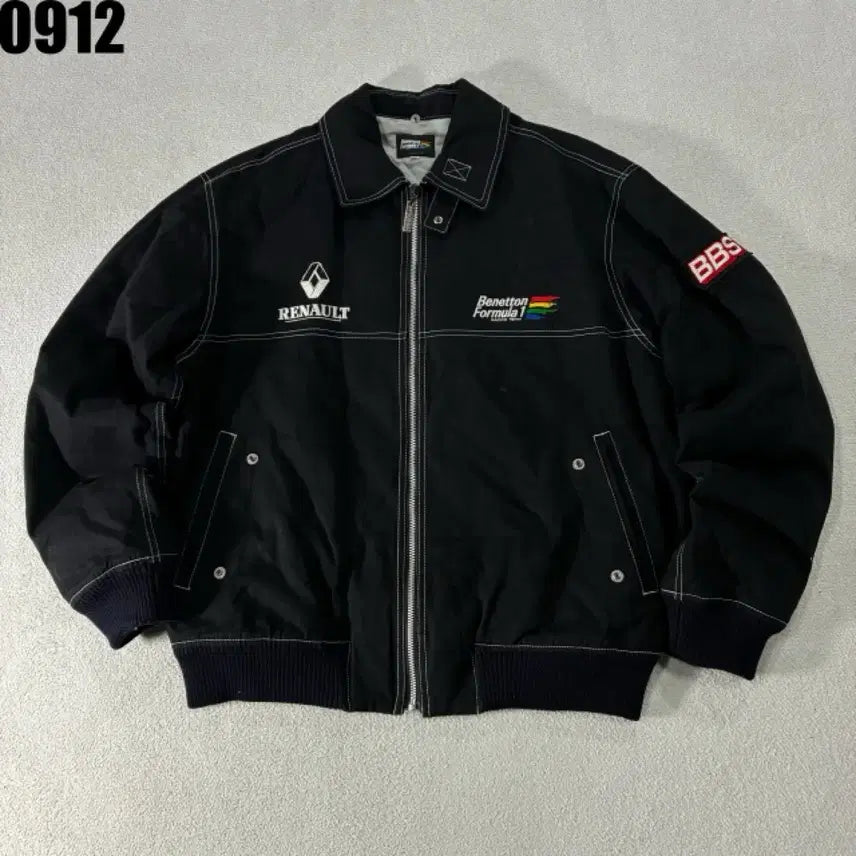 [BUNJANG] Benetton Formula 1 Renault Jacket Black L / 베네통 포뮬러1 르노 자켓 블랙 L