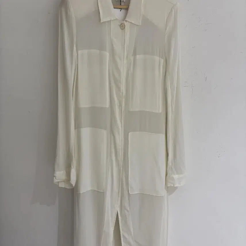 [BUNJANG] Andersson Bell Rayon Spandex Long Shirt Ivory / 앤드뮐미스터 롱셔츠