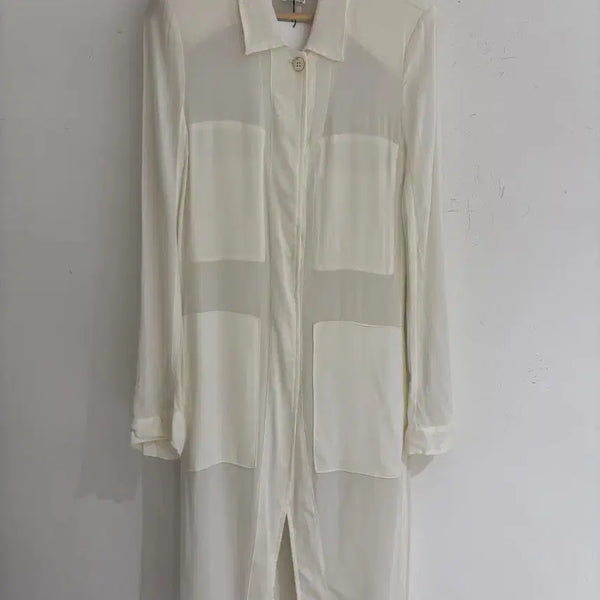 [BUNJANG] Andersson Bell Rayon Spandex Long Shirt Ivory / 앤드뮐미스터 롱셔츠
