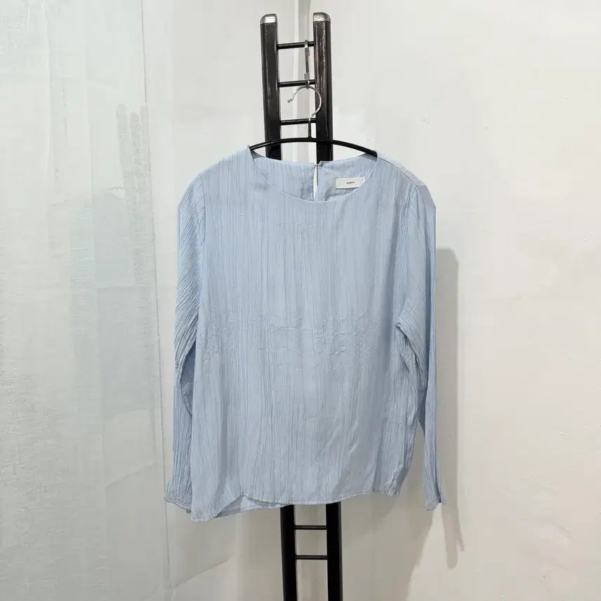 [BUNJANG] Pleated Round Long Sleeve Blouse / 플리츠 라운드긴팔블라우스 3587