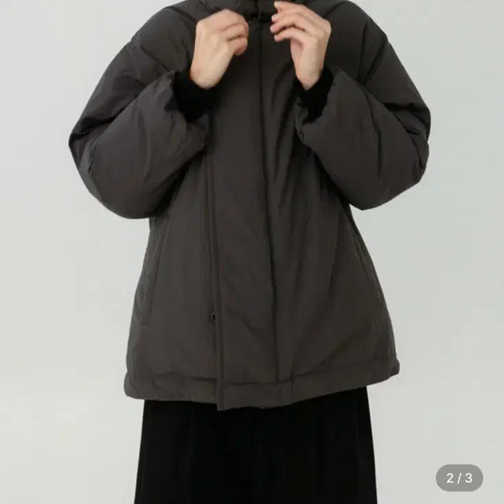 [BUNJANG] Rrace Half Down Jacket Charcoal / Rrace 레이스 하프 다운 자켓(패딩) 판매