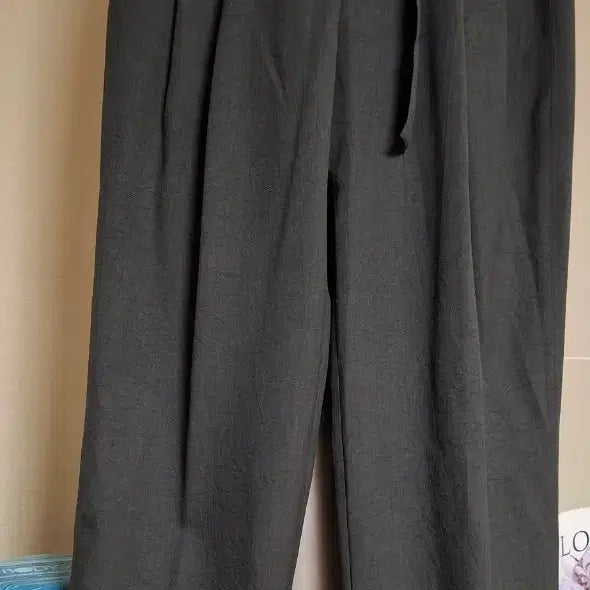 [BUNJANG] PLATZCLASSIC High Quality Wide Leg Slacks Charcoal / 새옷.PLATZCLASSIC 고퀄 와이드일자 슬렉스