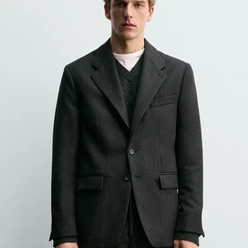 [BUNJANG] Zara Aaron Twill Wool Blazer 48 / 자라 아론 트윌울 블레이저 48