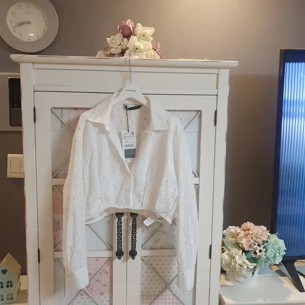 [BUNJANG] Zara White Embroidered Blouse / 자라 블라우스/55~66  새상품