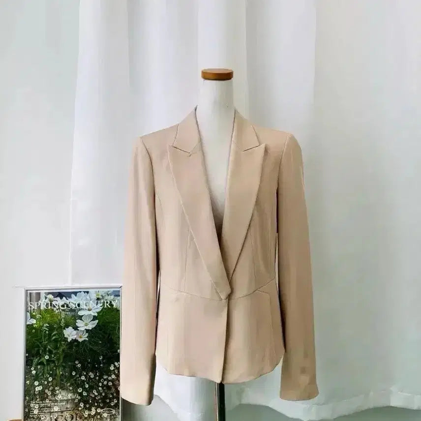 [BUNJANG] It Michaa Beige Tailored Blazer Jacket S / 잇미샤 베이지색 테일러드 블레이저 자켓 S