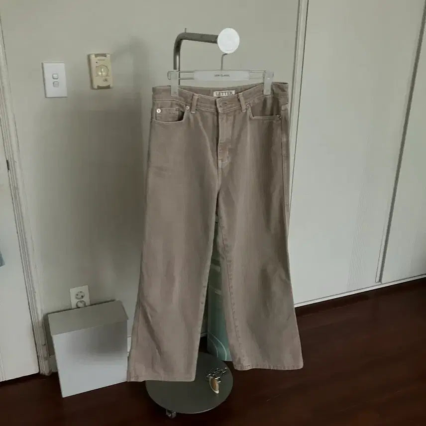 [BUNJANG] Letter Beige Denim Pants (M) / letter 레터 베이지 데님 팬츠 (m)