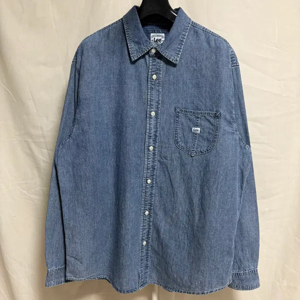 [BUNJANG] Lee Chambray Work Shirt Blue XL / 리 샴브레이 워크셔츠 / 블루, XL