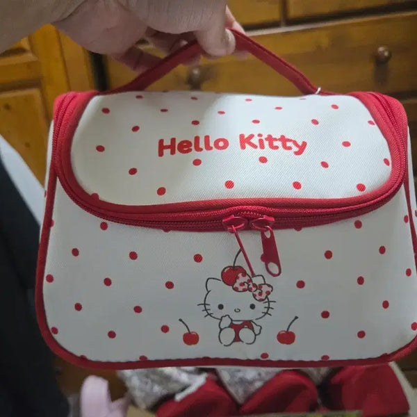[BUNJANG] Hello Kitty Pouch Bag (Red Polka Dot) / [판매] 헬로키티 파우치 가방 (빨간 점박이)