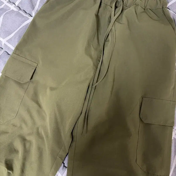 [BUNJANG] Khaki Cargo Pants / 카키 카고바지