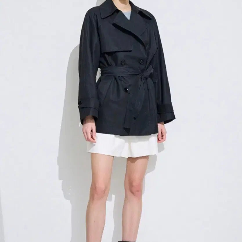 [BUNJANG] TIME Belted Half Trench Coat / [새상품] 한섬 타임TIME 벨티드 하프 트렌치 코트