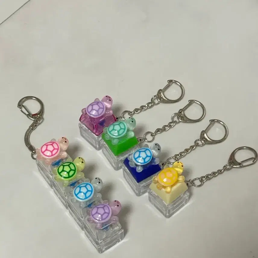 [BUNJANG] Lucky Turtle Keycap Keychain / 행운의 거북이 키캡키링 1구/4구