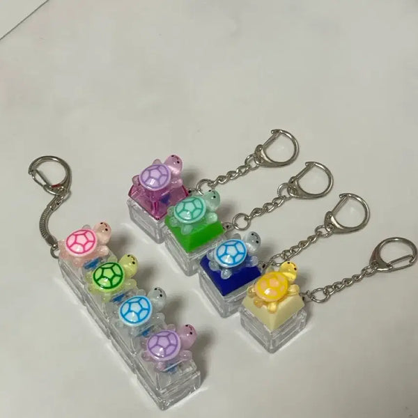 [BUNJANG] Lucky Turtle Keycap Keychain / 행운의 거북이 키캡키링 1구/4구