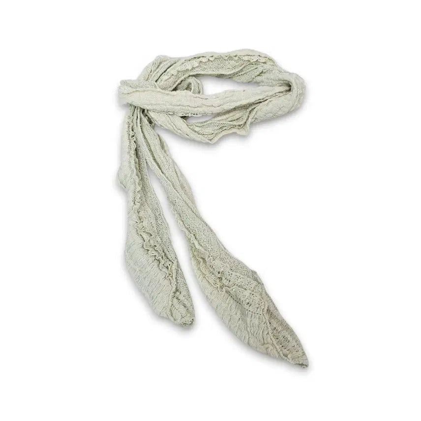 [BUNJANG] Lace Crinkle Long Scarf / LACE 레이스 주름 스카프