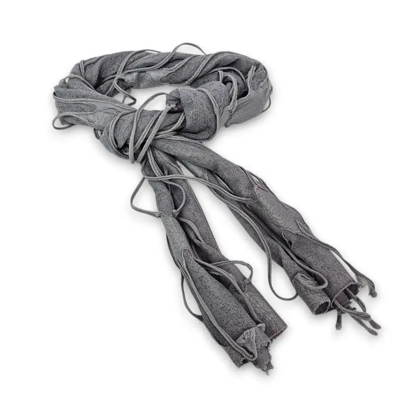 [BUNJANG] GRUNGE Slit Scarf - Gray / GRUNGE 그런지 슬릿 스카프 그레이