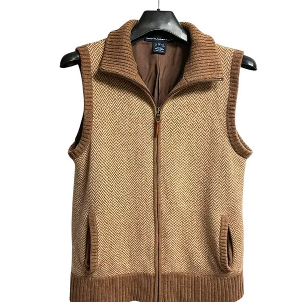 [BUNJANG] Ralph Lauren Brown Wool Vest (Size M) / 랄프 로렌 골프 브라운 울 베스트 M