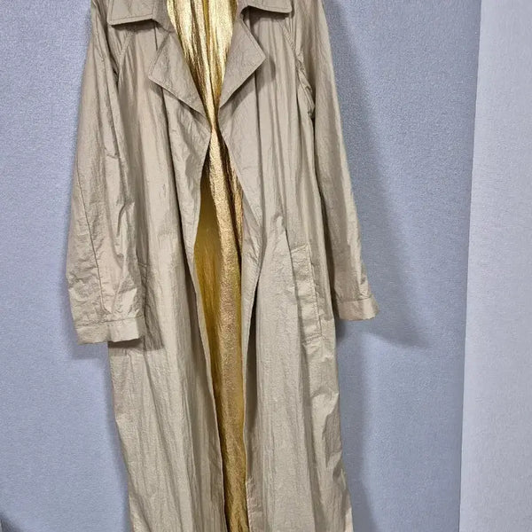 [BUNJANG] Sandro Gilded Lining Windbreaker Long Coat / 산드로 금박 바람막이 롱코트 프리