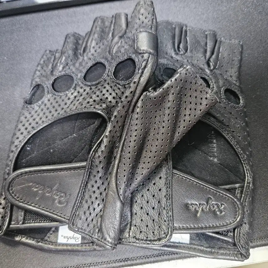 [BUNJANG] Rapha Fingerless Leather Gloves Black M / 라파 핑거리스 가죽 장갑 블랙 m (새제품)