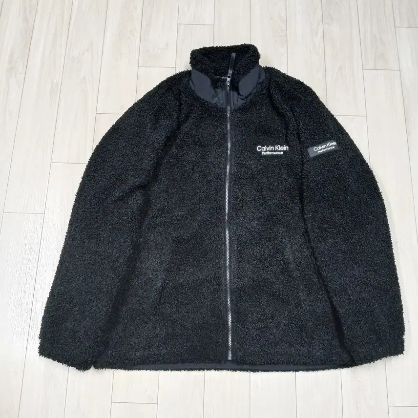 [BUNJANG] Calvin Klein Performance Fleece Zip-Up Jacket Black / 캘빈클라인 플리스 집업 자켓 블랙