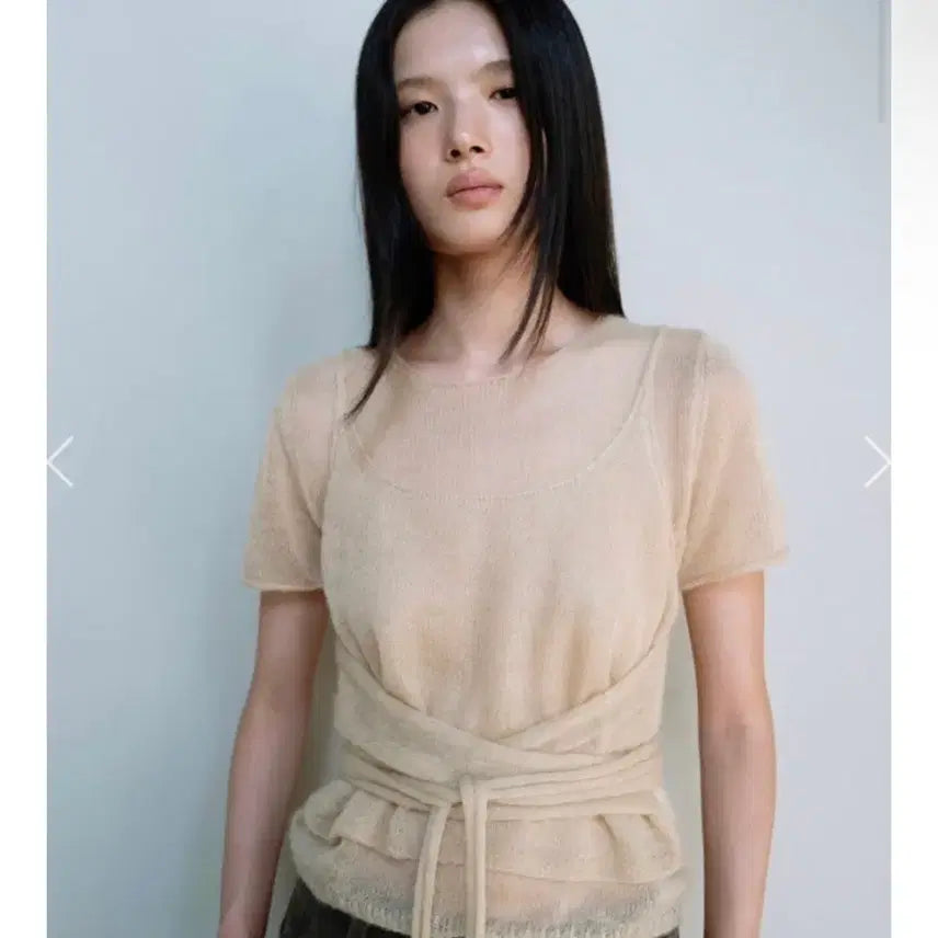 [BUNJANG] Monoha Knit Set Khaki / 모노하 니트 세트 카키