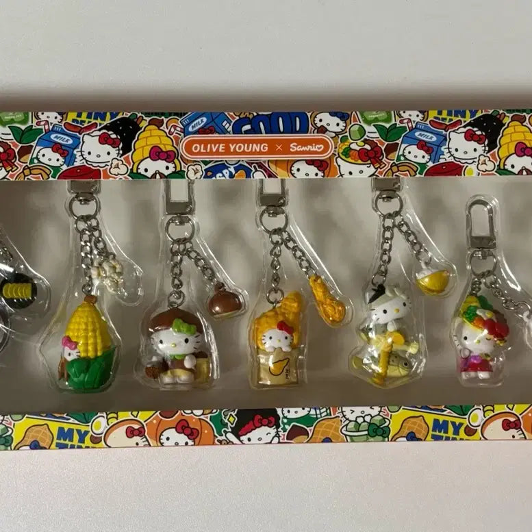 [BUNJANG] Hello Kitty Regional Keychain & Dining Set / 올리브영 텐바이텐 키티 지역키링 식사세트