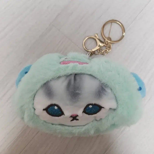 [BUNJANG] Cat Face Coin Keychain Doll / 고양이얼굴동전키링인형
