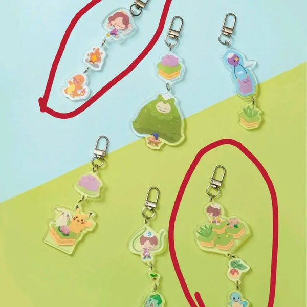 [BUNJANG] Pokemon Pocopia Acrylic Keyring (Charmander or Squirtle) / 포켓몬스터 포코피아 아크릴 키링 (파이리or꼬북이)