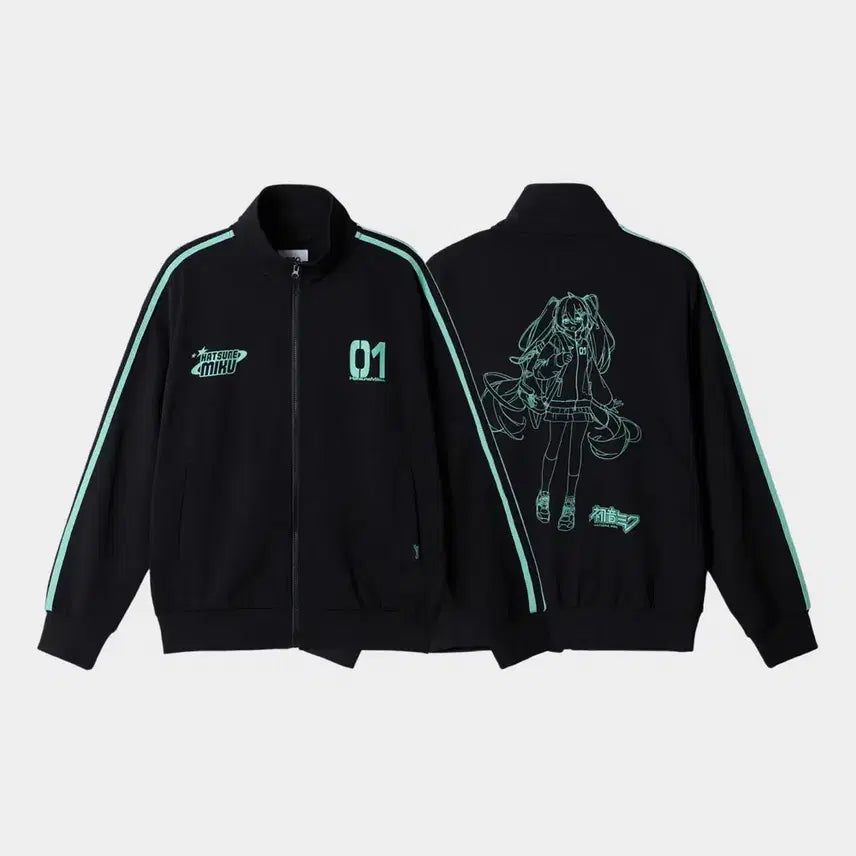 [BUNJANG] SPAO Miku Track Jacket Black M / 스파오 미쿠 트랙자켓 블랙 M