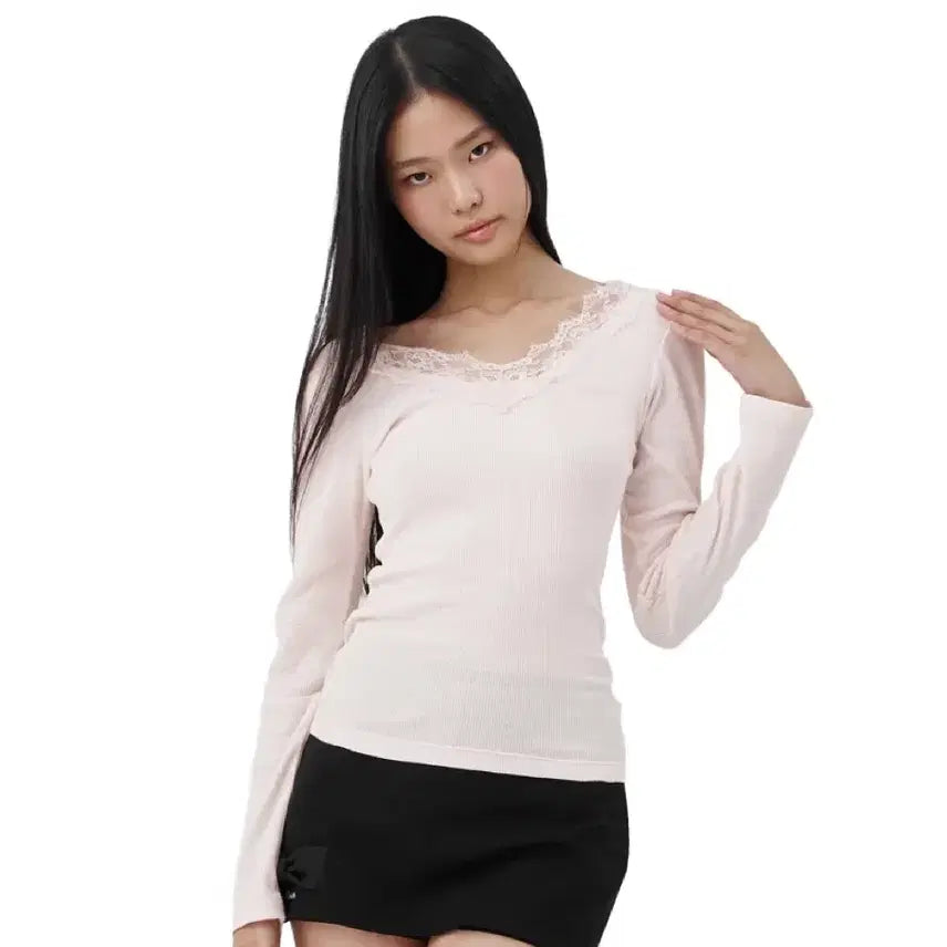 [BUNJANG] Klischer Donut Long Sleeve Pink / 클리시어 도넛 롱슬리브 pink