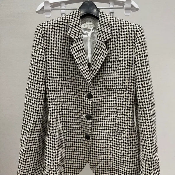 [BUNJANG] Giorgio Armani Houndstooth Check Blazer Jacket Size 42 / 조르지오 아르마니 골프 블레이저 자켓 42사이즈