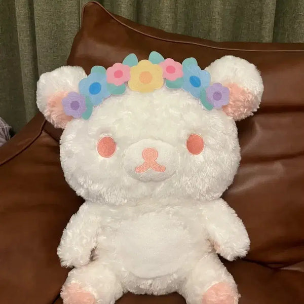[BUNJANG] Rose Boa Rilakkuma Medium-Large Plush / 로즈보아 리락쿠마 중대형 인형